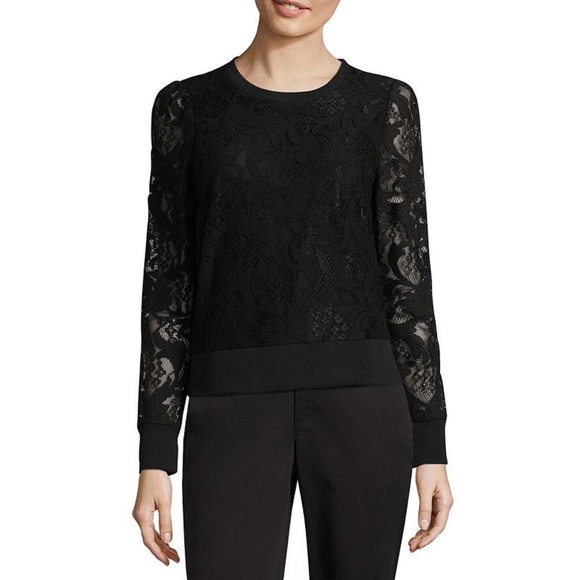 Worthington Tops - Worthington Long Sleeve Lace Sweatshirt